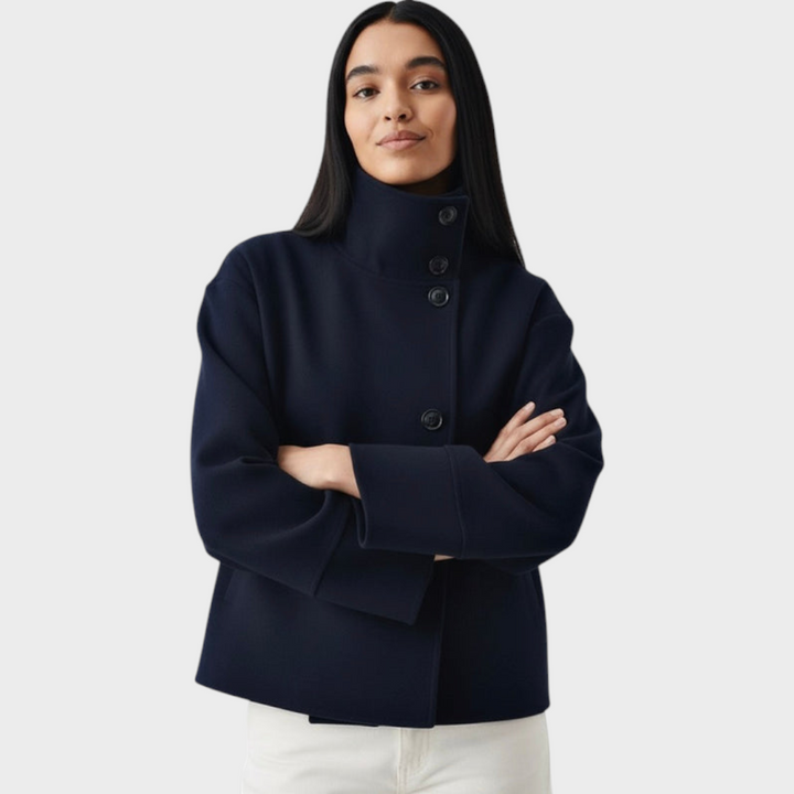 Emily & Isabella Brooks | High-Neck Buttoned Jacket