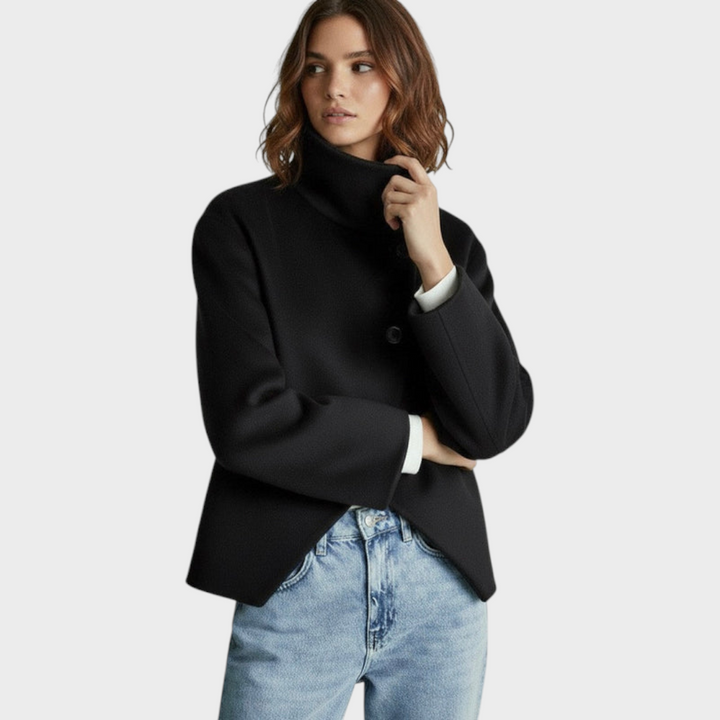 Emily & Isabella Brooks | High-Neck Buttoned Jacket