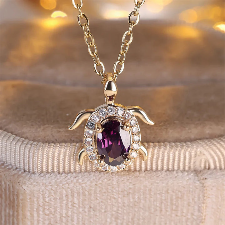Emily & Isabella Brooks | Purple Crystal Pendant Necklace