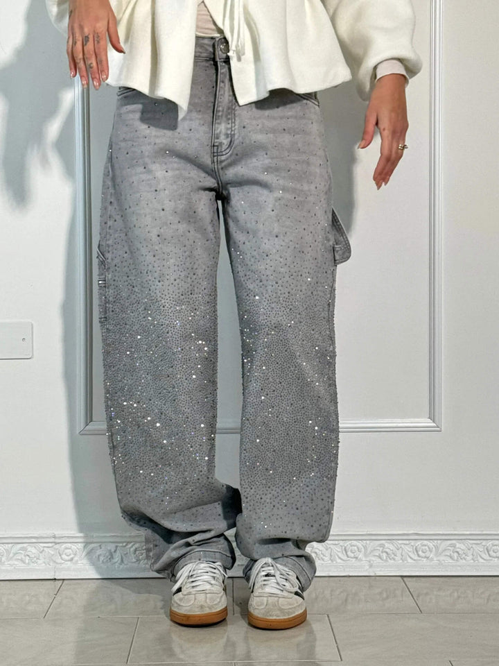Emily & Isabella Brooks | High-Waist Glitter Jeans
