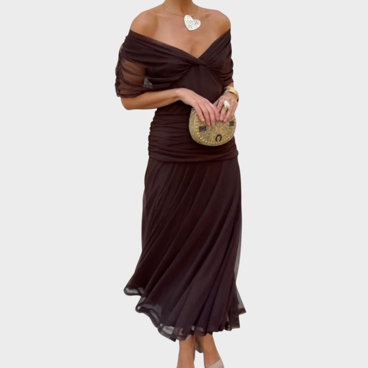 Emily & Isabella Brooks | Elegant Dress with V-Neckline