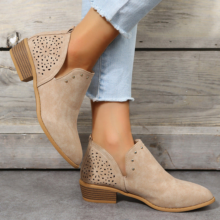 Emily & Isabella Brooks | Low Cut Perforated Ankle Boot