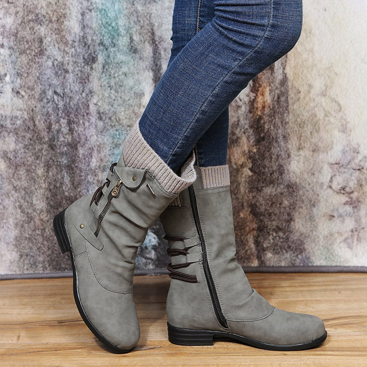 Emily & Isabella Brooks | Women's Fashion Boots, Side Zipper, Flat Heel