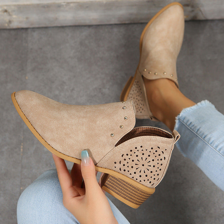 Emily & Isabella Brooks | Low Cut Perforated Ankle Boot