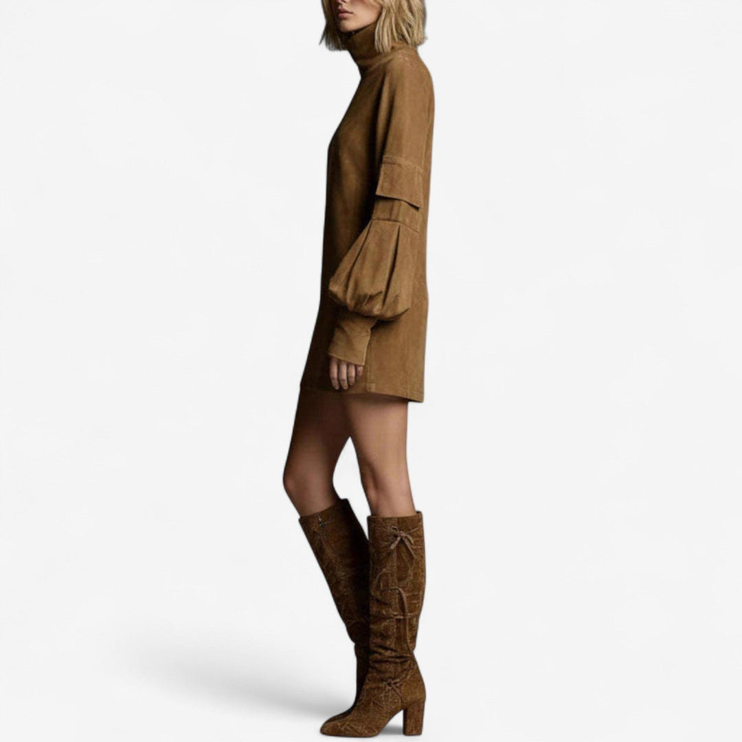 Emily & Isabella Brooks | Mini dress, high neck