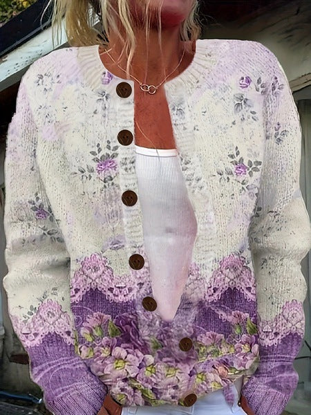 Emily & Isabella Brooks | Vintage Floral Cardigan Sweater