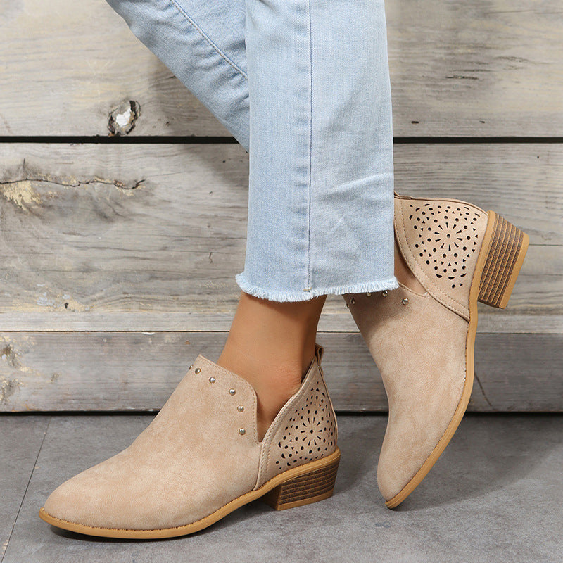 Emily & Isabella Brooks | Low Cut Perforated Ankle Boot