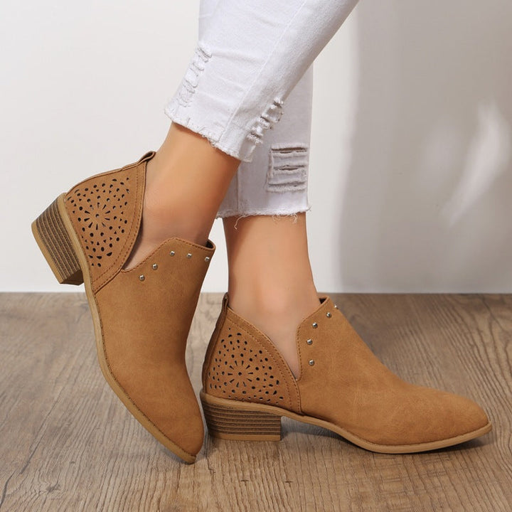 Emily & Isabella Brooks | Low Cut Perforated Ankle Boot