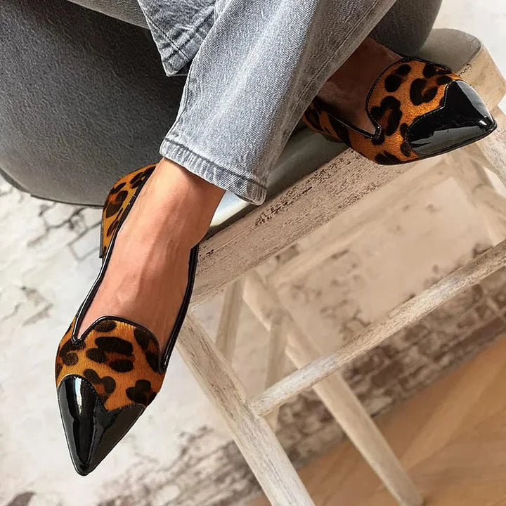 Emily & Isabella Brooks | Refined Animal Print Ballet Flats