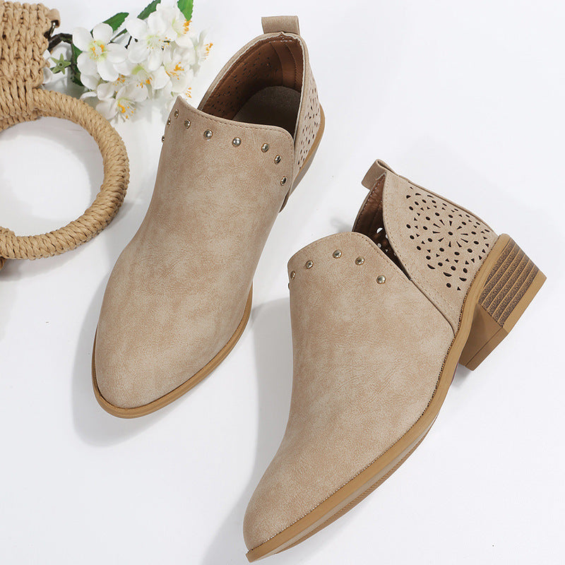 Emily & Isabella Brooks | Low Cut Perforated Ankle Boot