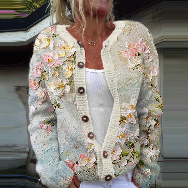 Emily & Isabella Brooks | Vintage Floral Cardigan Sweater