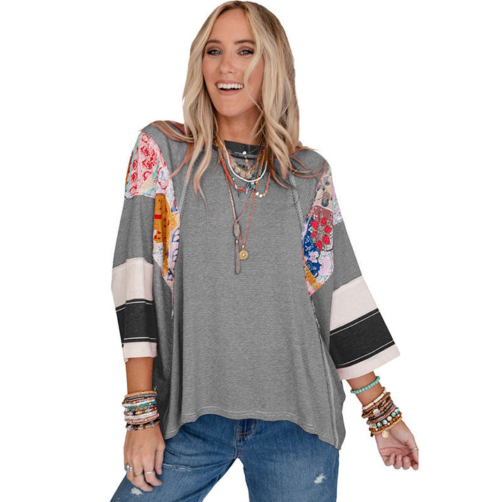 Emily & Isabella Brooks | Lightweight Patchwork Batwing Top