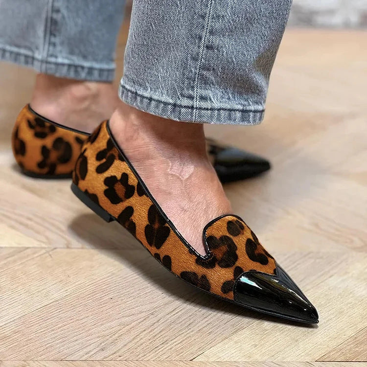Emily & Isabella Brooks | Refined Animal Print Ballet Flats