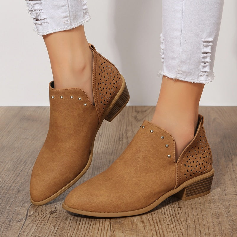 Emily & Isabella Brooks | Low Cut Perforated Ankle Boot
