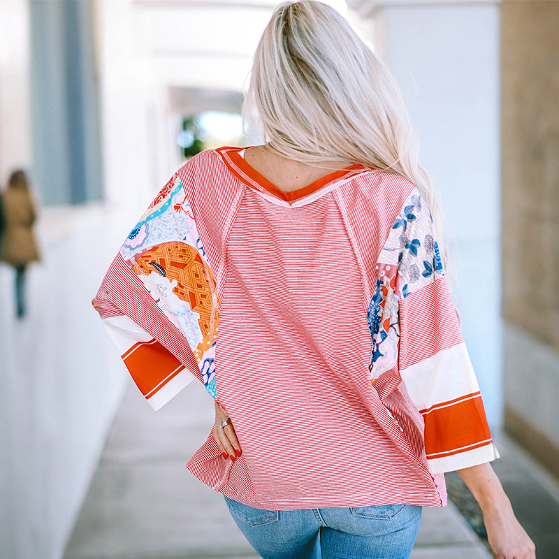 Emily & Isabella Brooks | Lightweight Patchwork Batwing Top