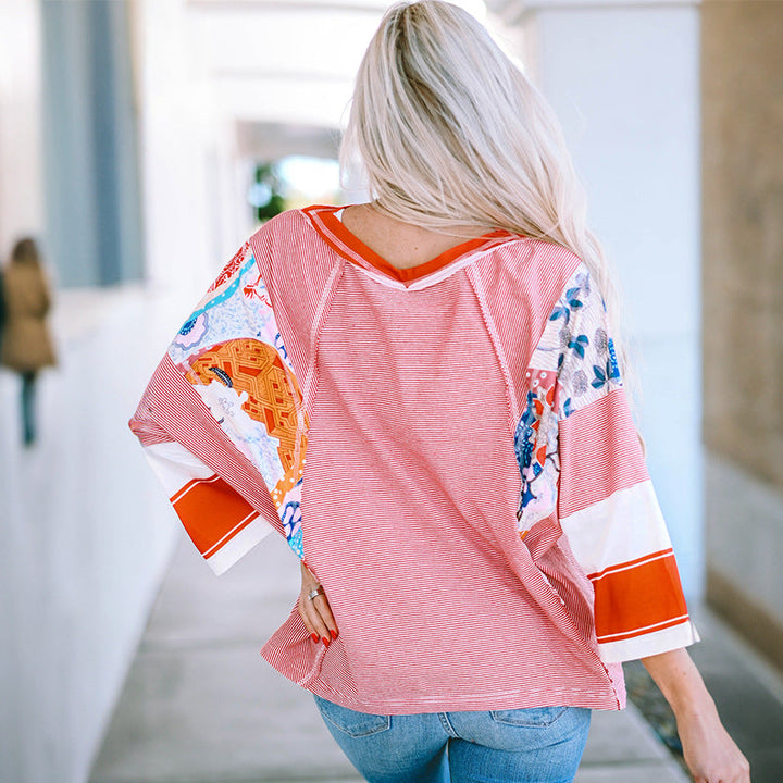 Emily & Isabella Brooks | Lightweight Patchwork Batwing Top