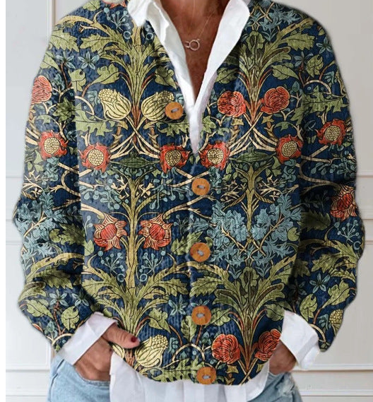 Emily & Isabella Brooks | Vintage Floral Cardigan Sweater