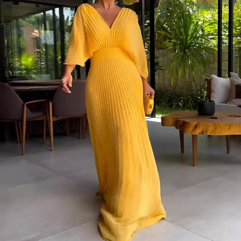 Emily & Isabella Brooks | Floating Ribbed Maxi Dress