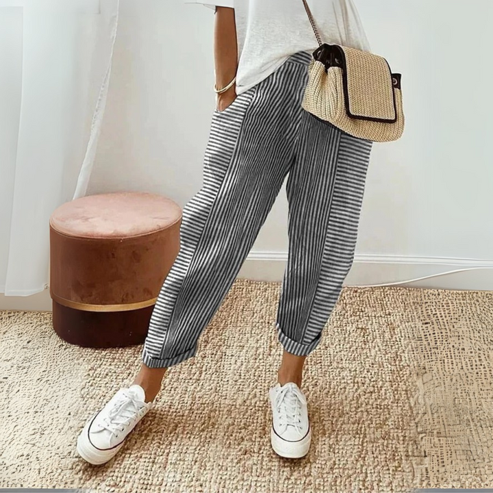 Emily & Isabella Brooks | Classic Striped Trousers