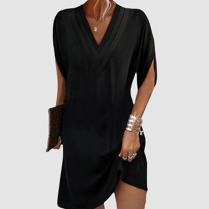 Emily & Isabella Brooks | Elegant Half-Sleeve Dress