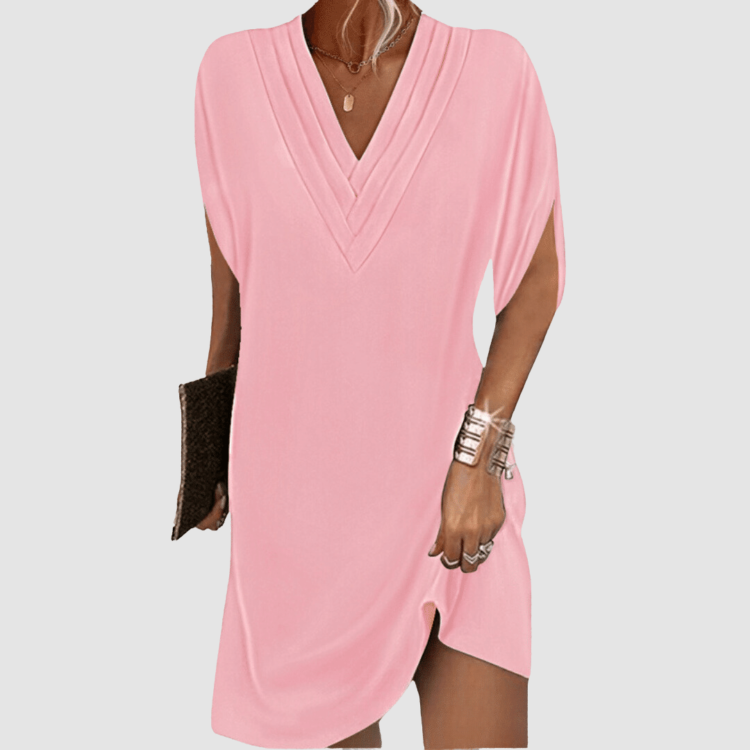 Emily & Isabella Brooks | Elegant Half-Sleeve Dress
