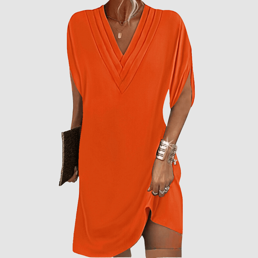Emily & Isabella Brooks | Elegant Half-Sleeve Dress