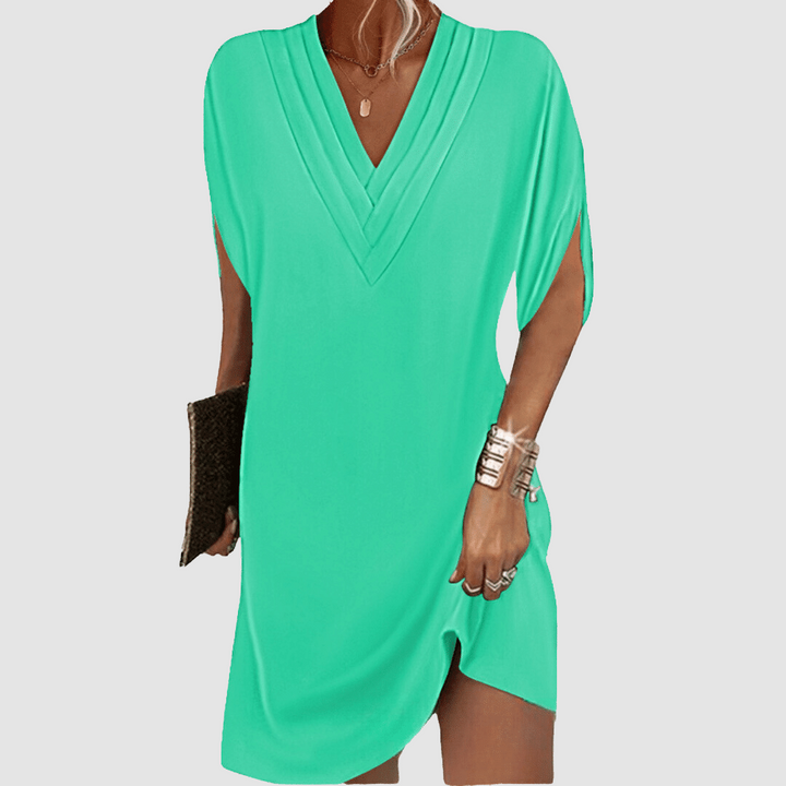 Emily & Isabella Brooks | Elegant Half-Sleeve Dress
