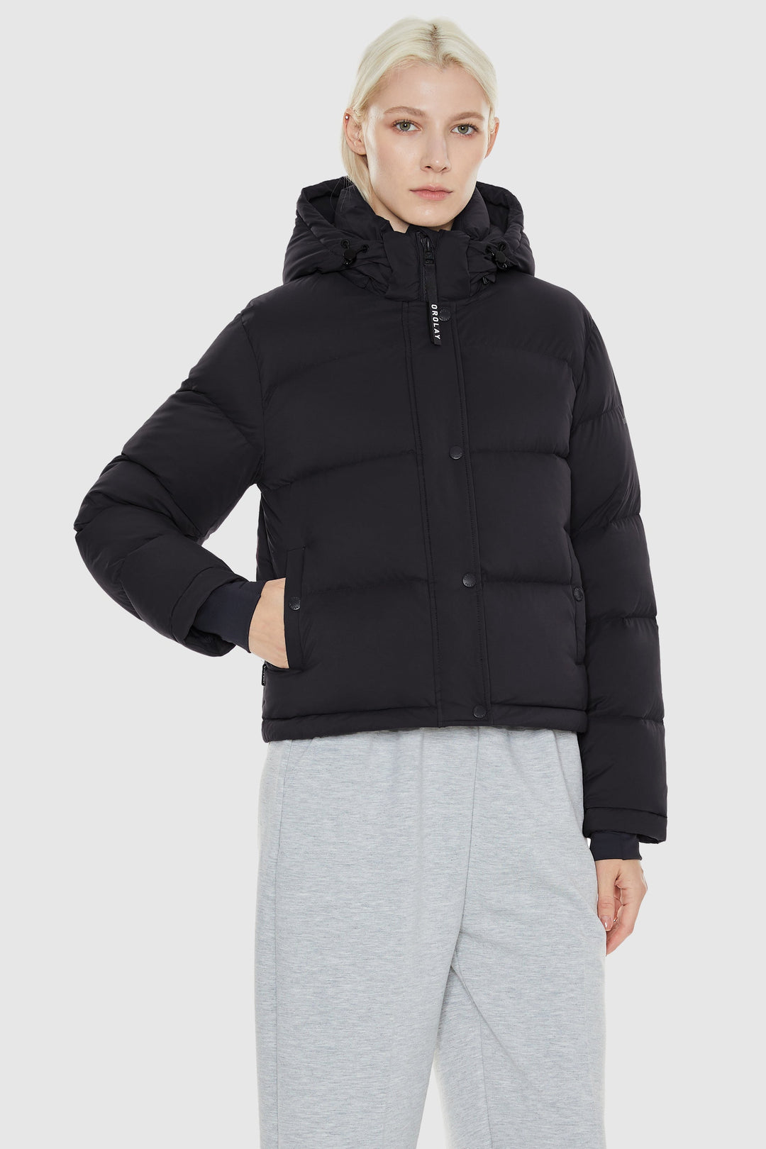 Emily & Isabella Brooks | Cropped Thermal Down Puffer Jacket