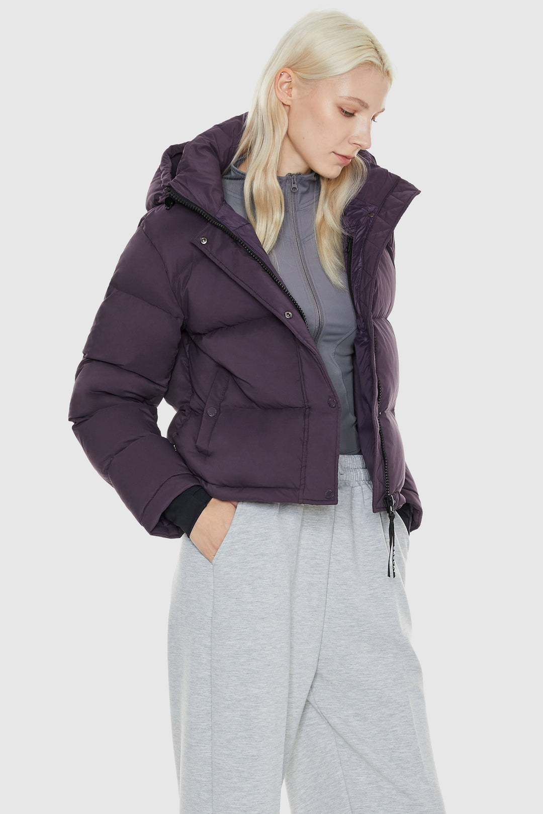 Emily & Isabella Brooks | Cropped Thermal Down Puffer Jacket