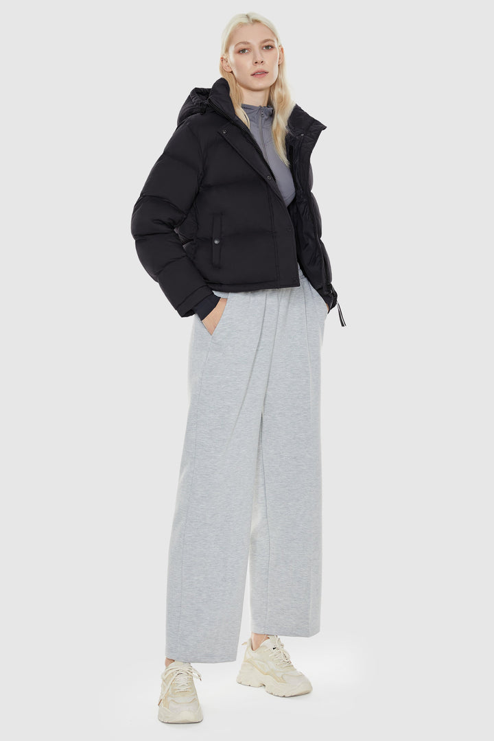 Emily & Isabella Brooks | Cropped Thermal Down Puffer Jacket