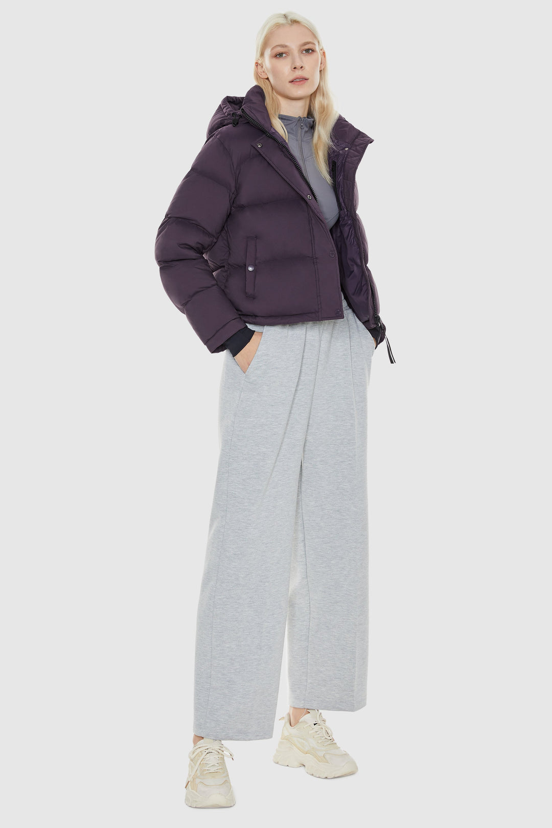 Emily & Isabella Brooks | Cropped Thermal Down Puffer Jacket
