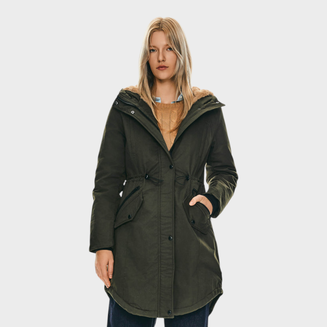 Emily & Isabella Brooks | Fleece Hooded Parka Jacket with Pockets