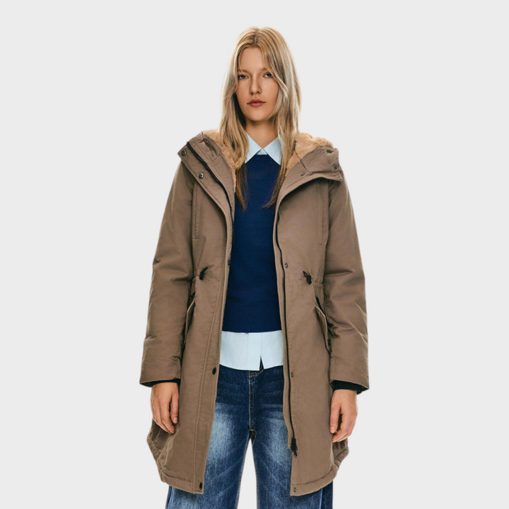 Emily & Isabella Brooks | Fleece Hooded Parka Jacket with Pockets