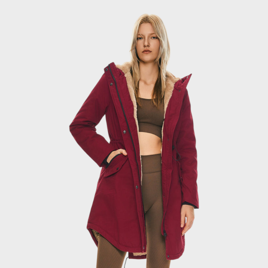 Emily & Isabella Brooks | Fleece Hooded Parka Jacket with Pockets