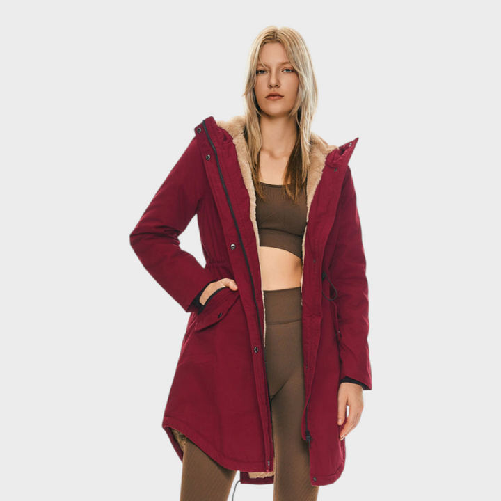 Emily & Isabella Brooks | Fleece Hooded Parka Jacket with Pockets