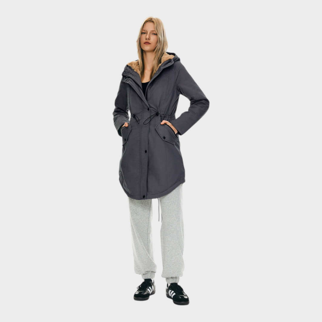 Emily & Isabella Brooks | Fleece Hooded Parka Jacket with Pockets
