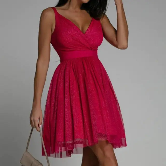 Emily & Isabella Brooks | Sleeveless V-Neck Cocktail Dress