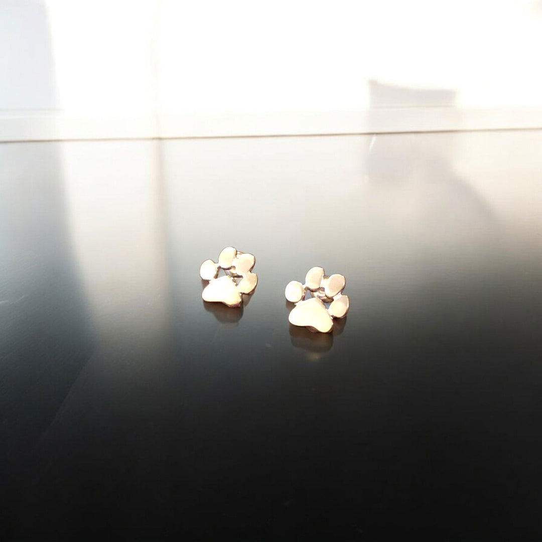 Emily & Isabella Brooks | Hypoallergenic Paw Earrings in Stainless Steel