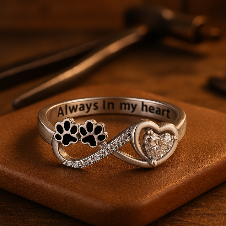 Emily & Isabella Brooks | Zirconia Ring with Heart and Infinity Design