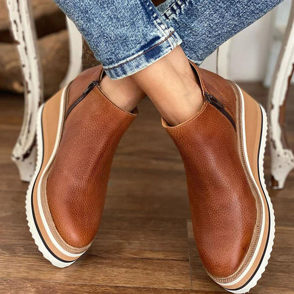 Emily & Isabella Brooks | Women's Slip-On Wedge Ankle Boots