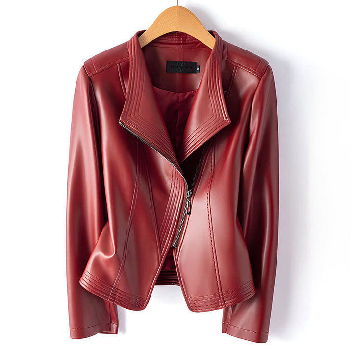 Emily & Isabella Brooks | Sheepskin Leather Motorcycle Jacket