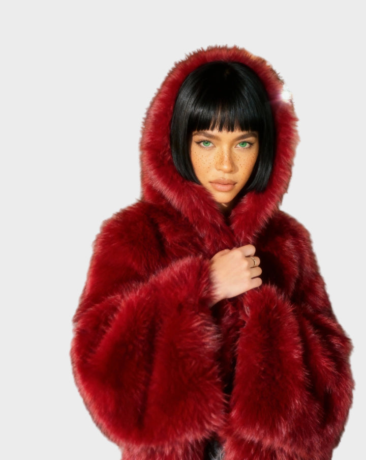 Emily & Isabella Brooks | Faux Fur Hooded Jacket