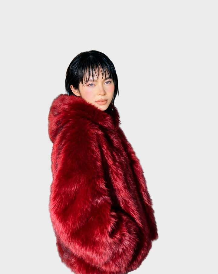 Emily & Isabella Brooks | Faux Fur Hooded Jacket