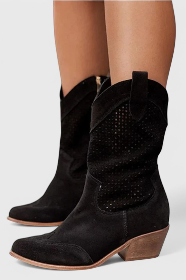 Emily & Isabella Brooks | Modern Cowboy Boots with Side Zip