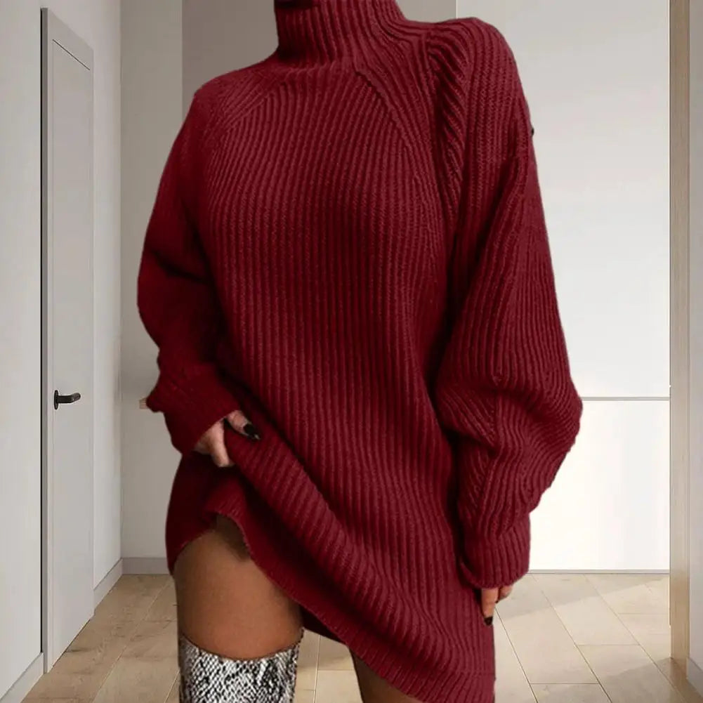 Emily & Isabella Brooks | Turtleneck Sweater Dress, Winter, Women's