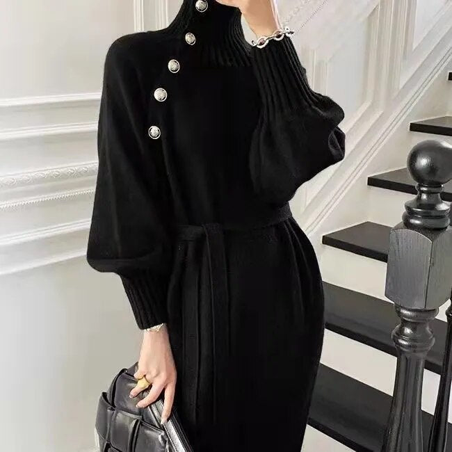 Emily & Isabella Brooks | Women's Sweater Dress, Winter, Batwing Sleeves