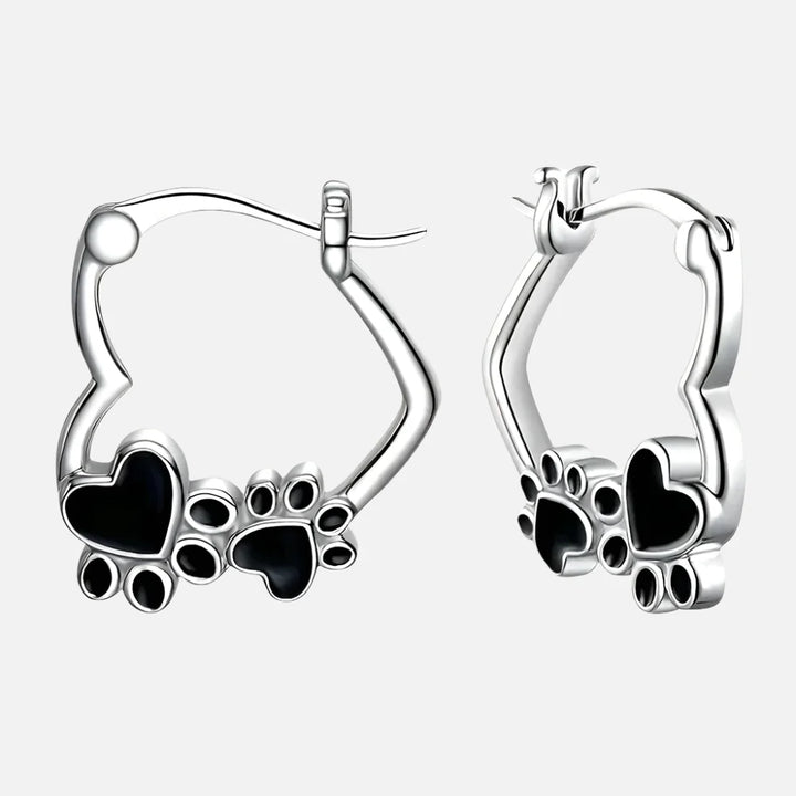 Emily & Isabella Brooks | Huggie Earrings with Black Enamel