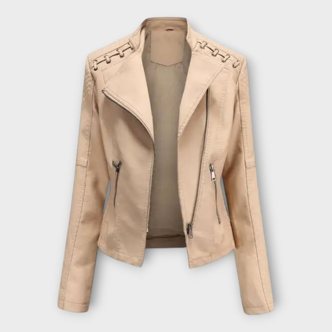 Emily & Isabella Brooks | Leather Jacket, Modern Fit, Elegant Design