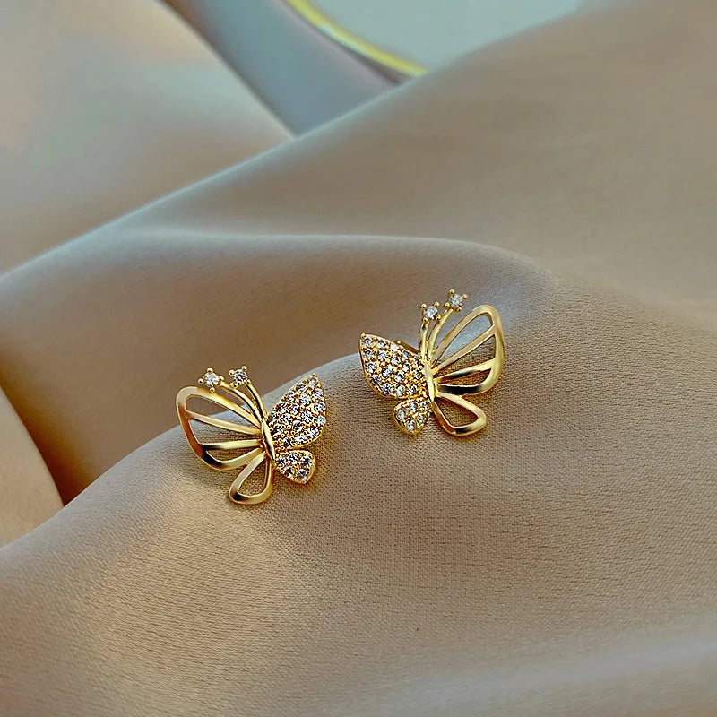 Emily & Isabella Brooks | Zircon Butterfly Stud Earrings