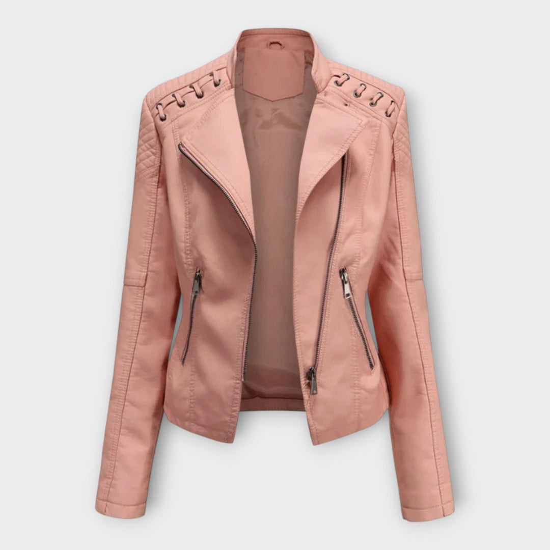 Emily & Isabella Brooks | Leather Jacket, Modern Fit, Elegant Design